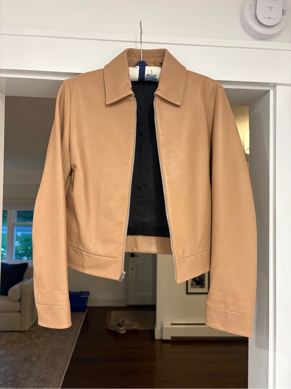 Theory Leather Zip-Front Jacket